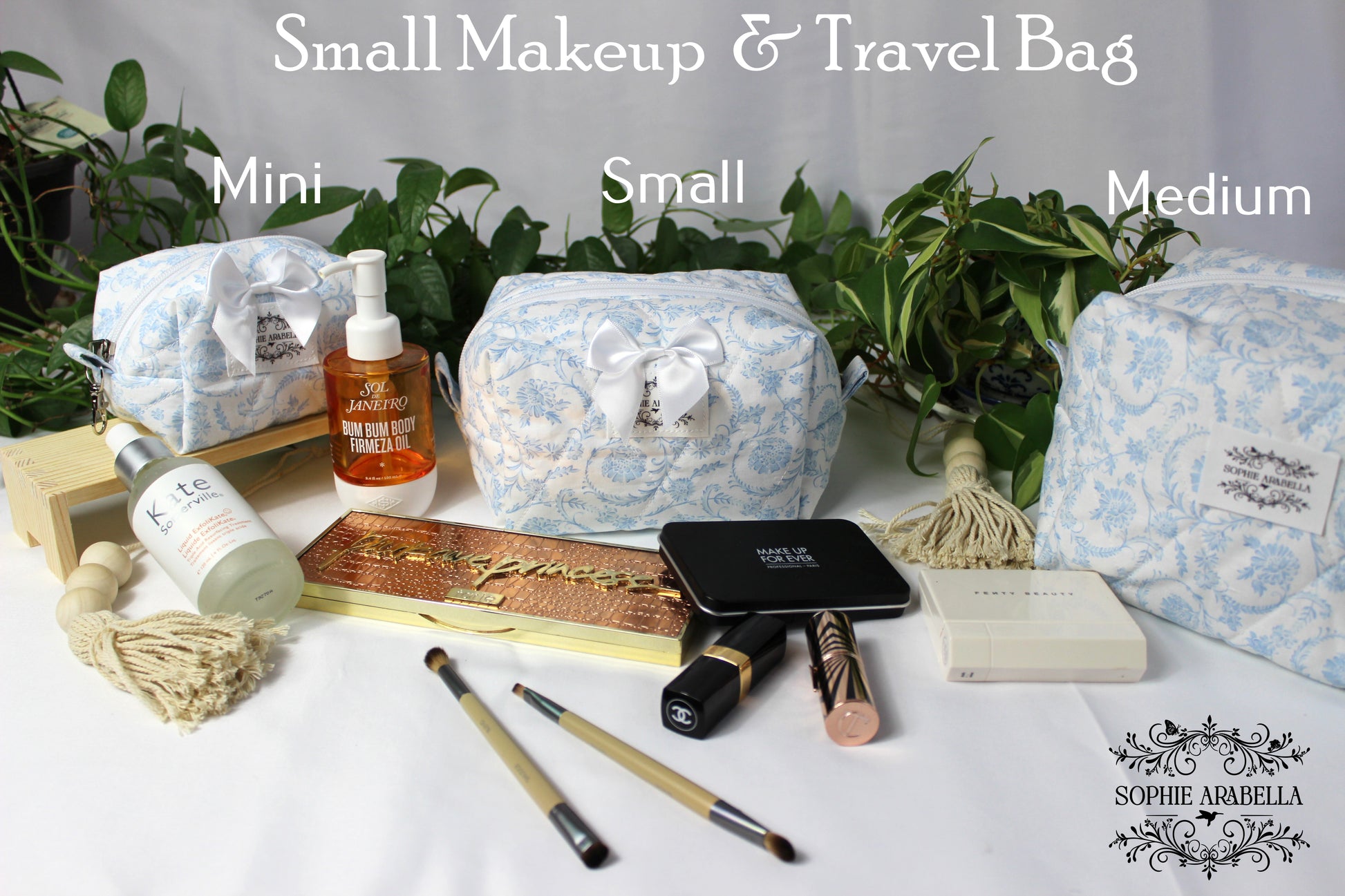 Makeup Bags - The Bella Blue Collection - Carry It All!