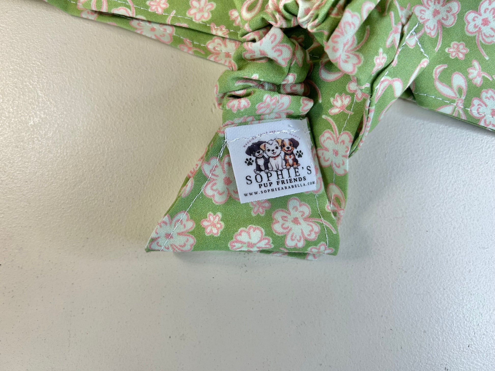 Green with Pink Bows & Flowers