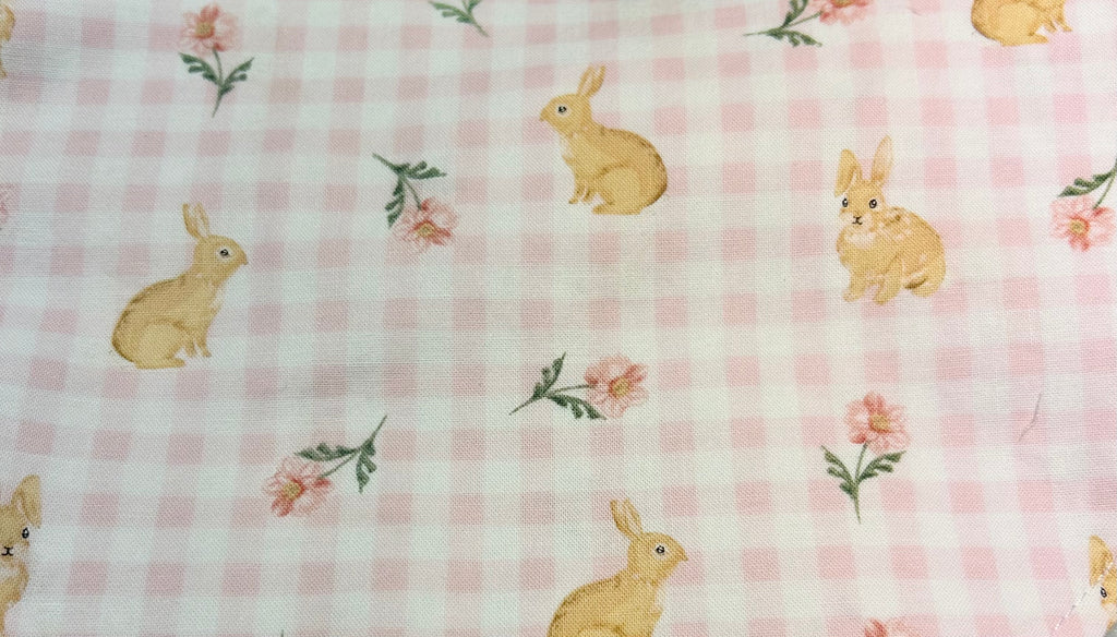 Bunnies & Pink Flowers