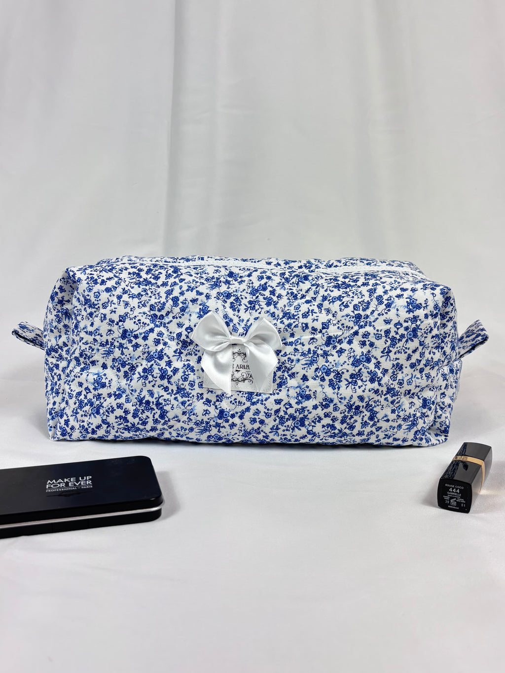 Blue & White Floral Hair Tools Bag