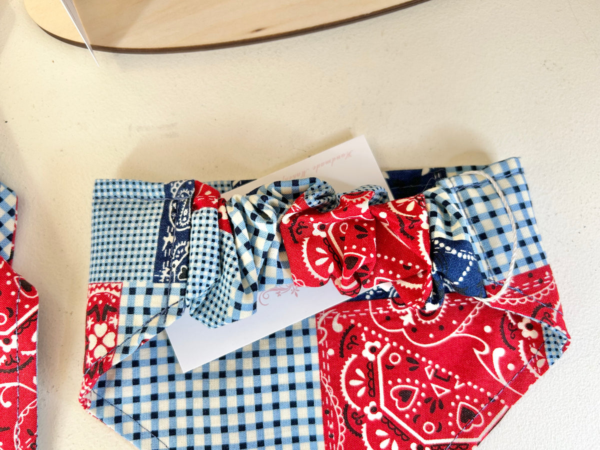 Blue & Red Western Bandana
