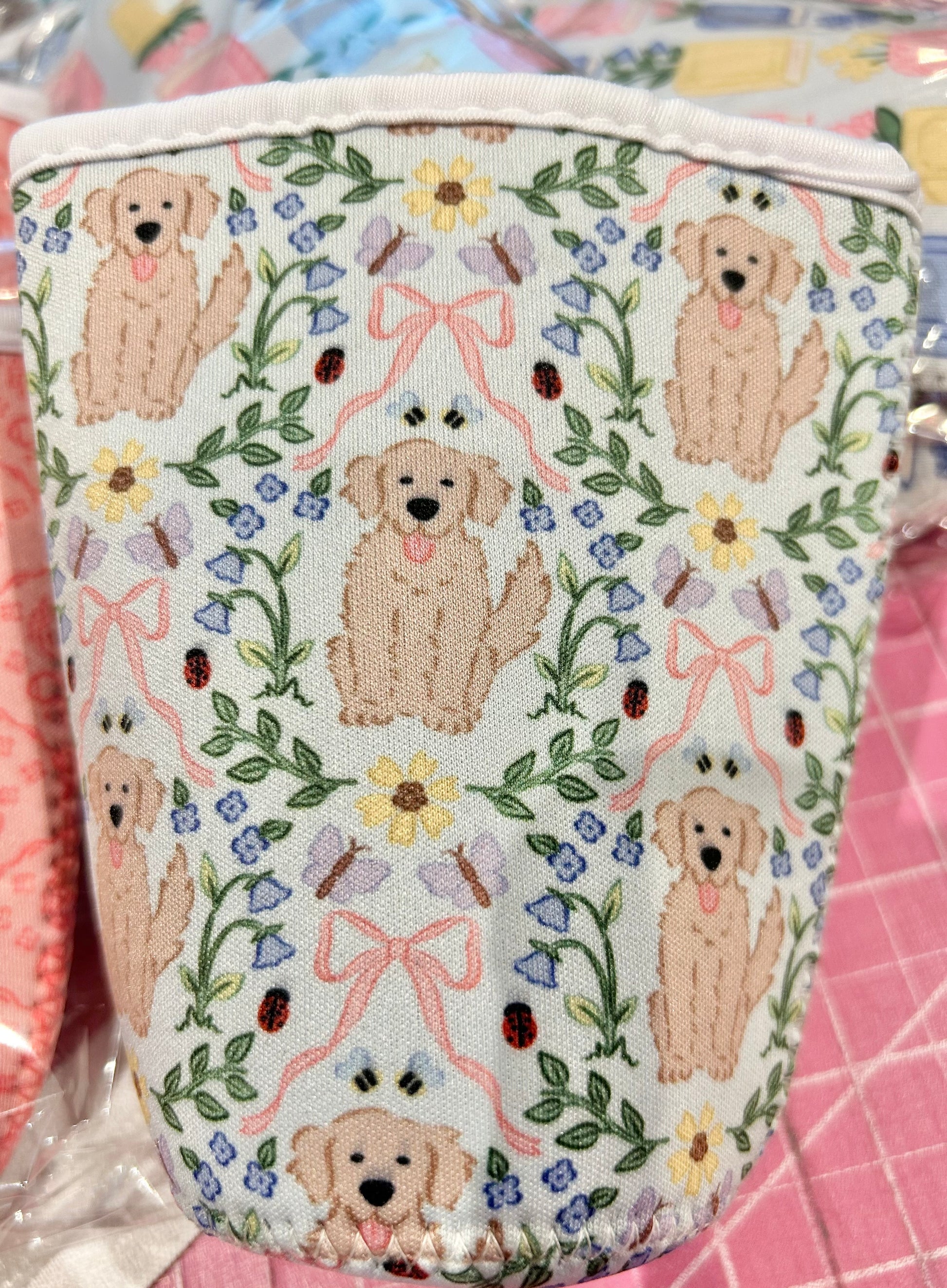 Dog, Florals, & Bows - small