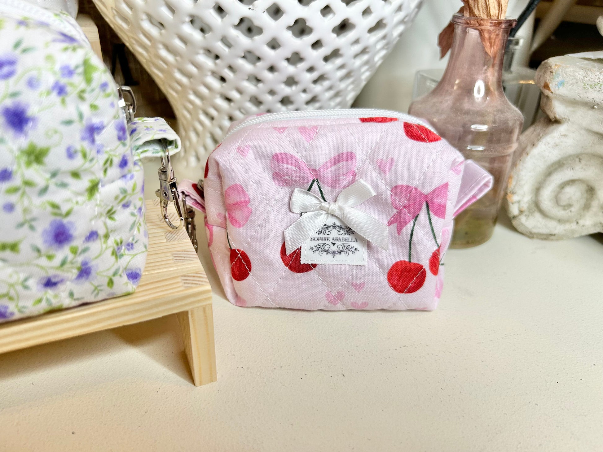 Charm Bag - Cherries & Bows