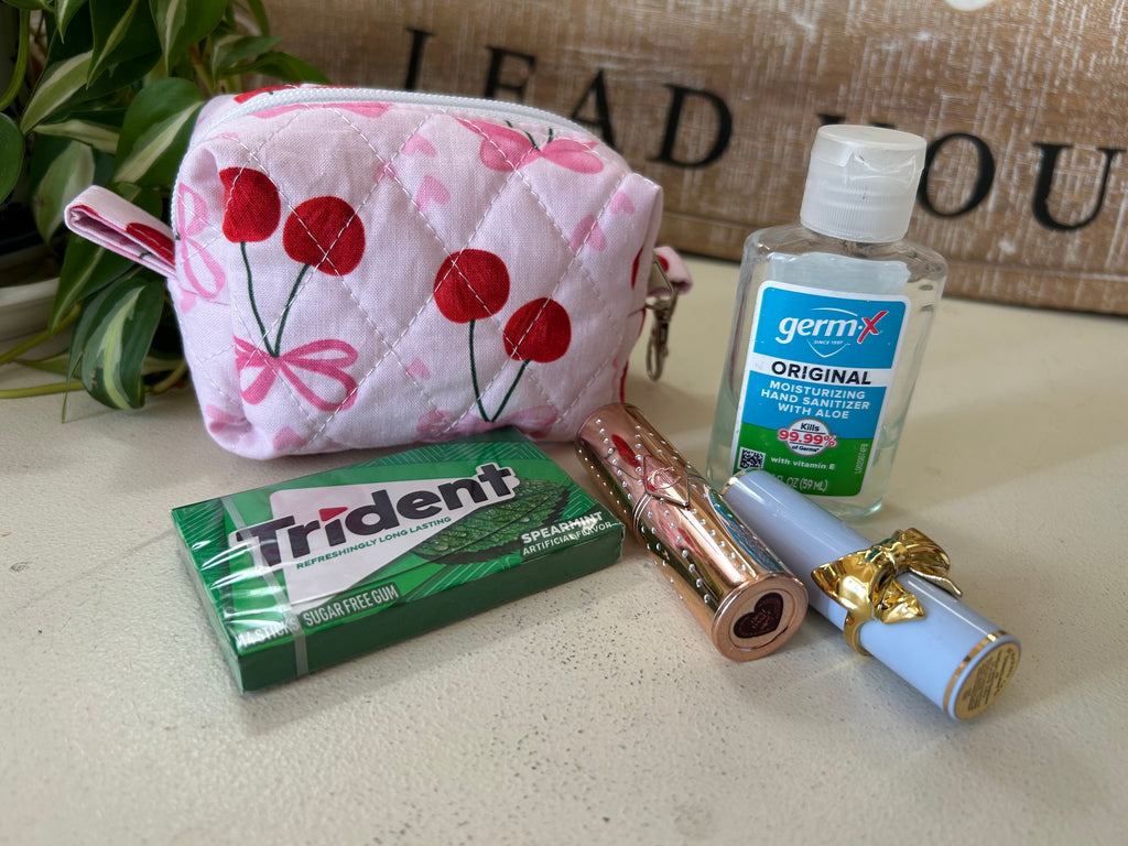 Charm Bag-Cherries & Bows Limited Quantity