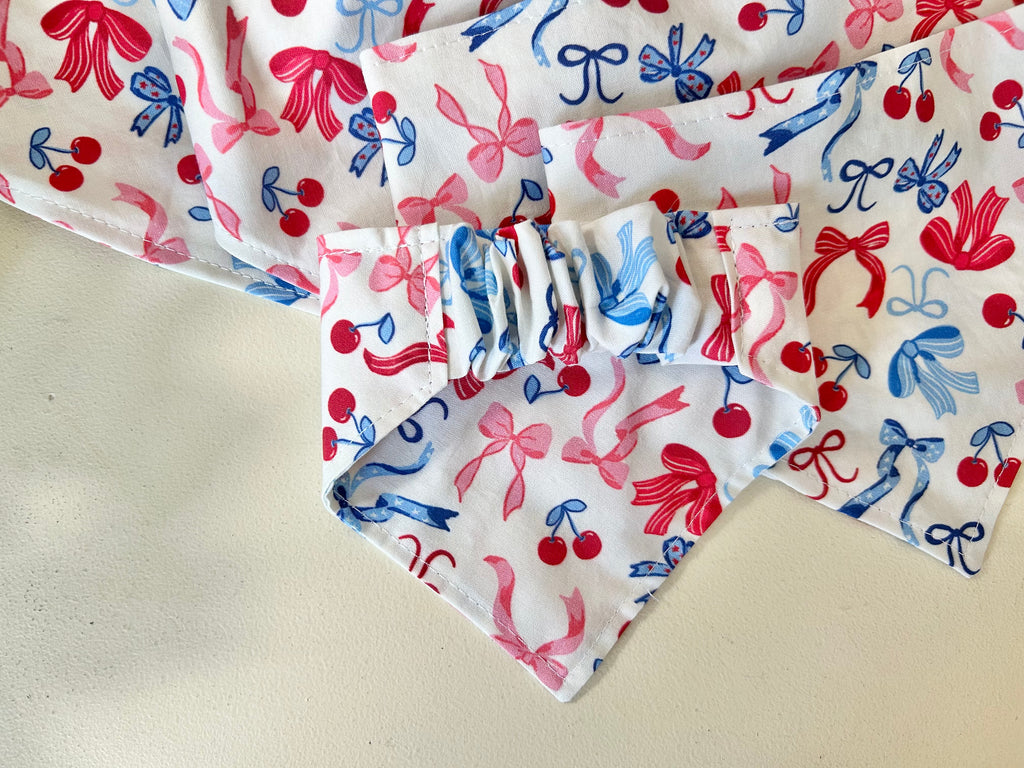 Bows & Cherries Red, White, & Blue