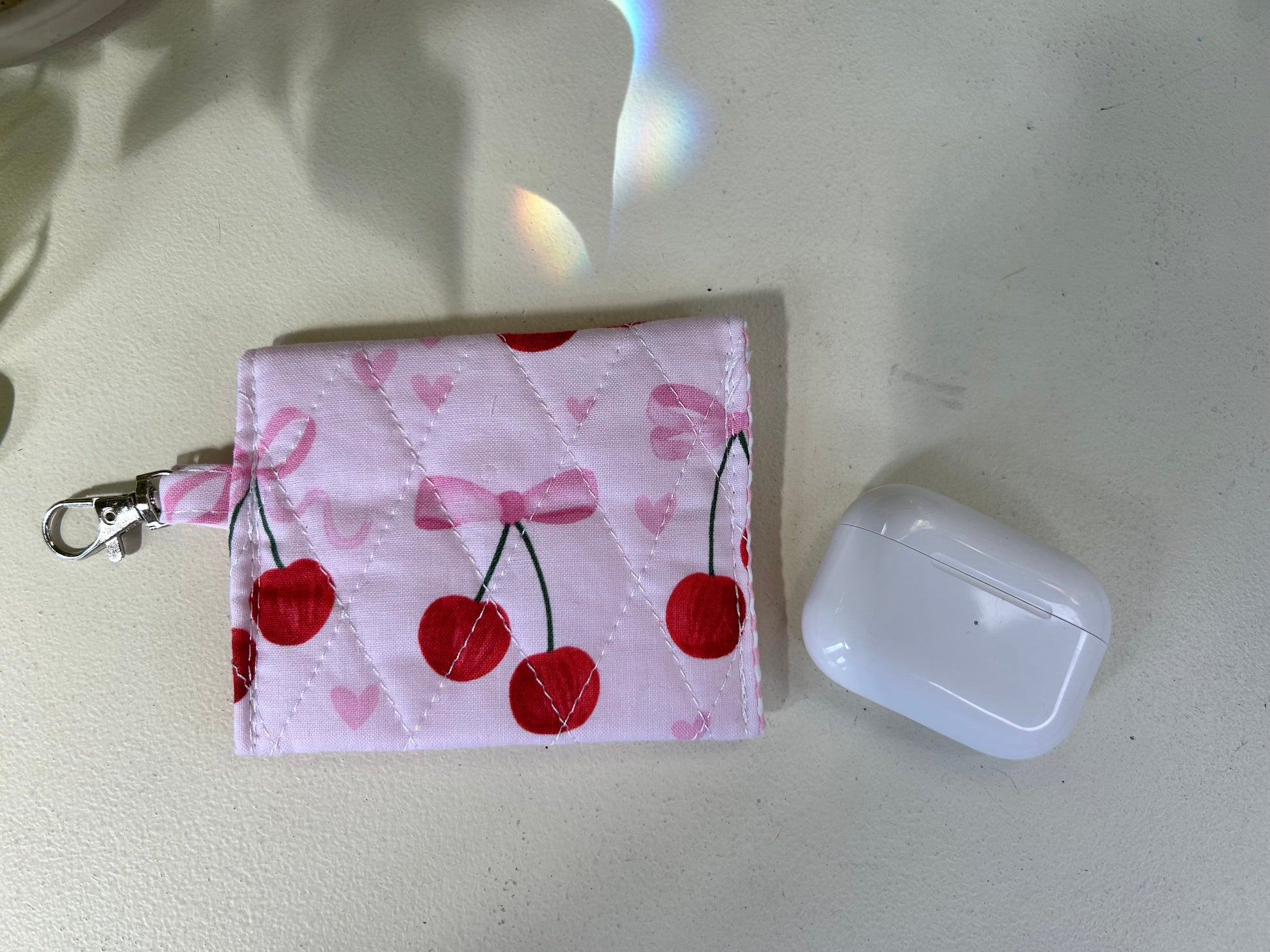Mini Pouch - Cherries & Bows (Limited Edition)
