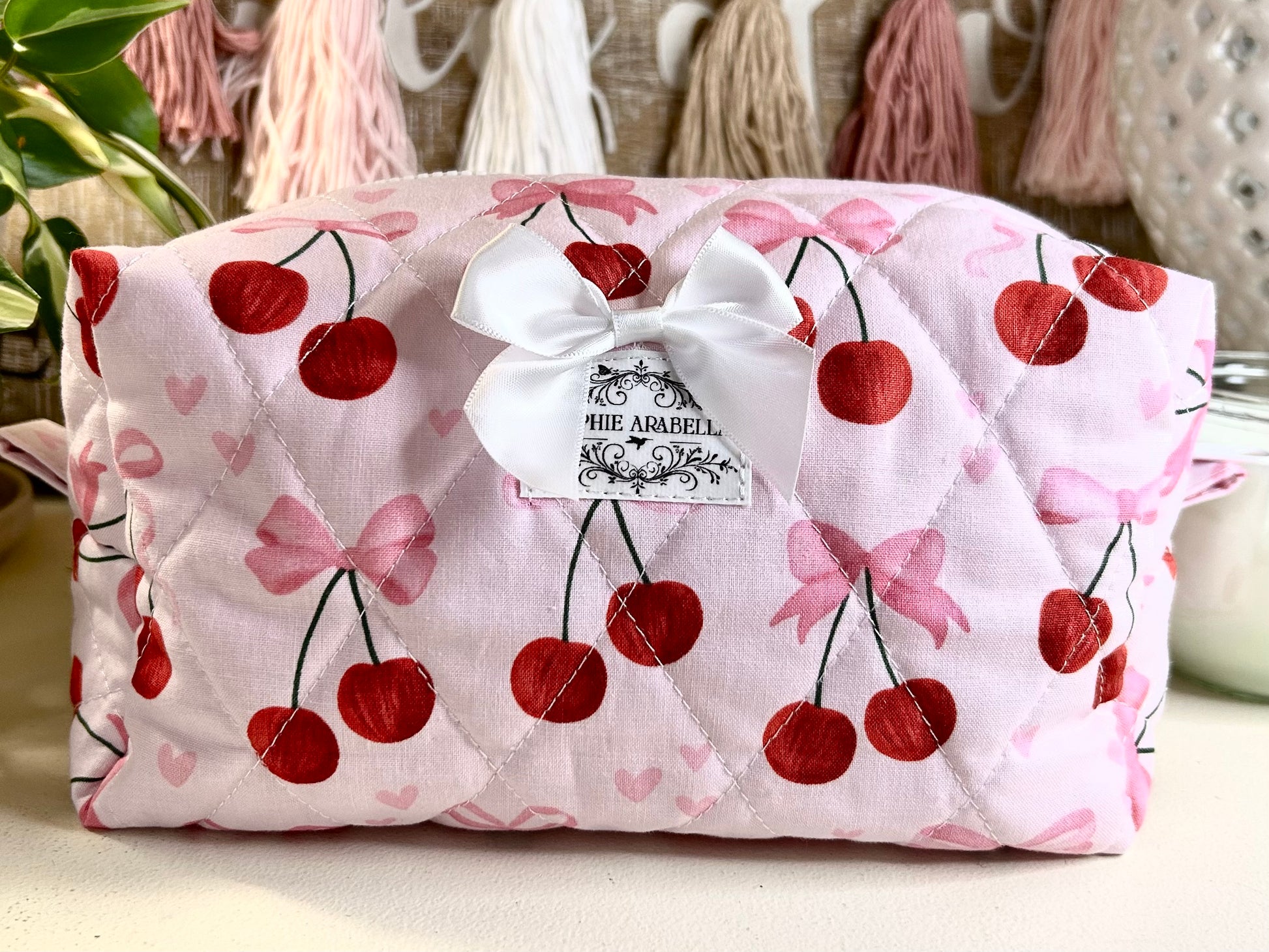 Trousse de maquillage - Cerises et Nœuds (Édition limitée)