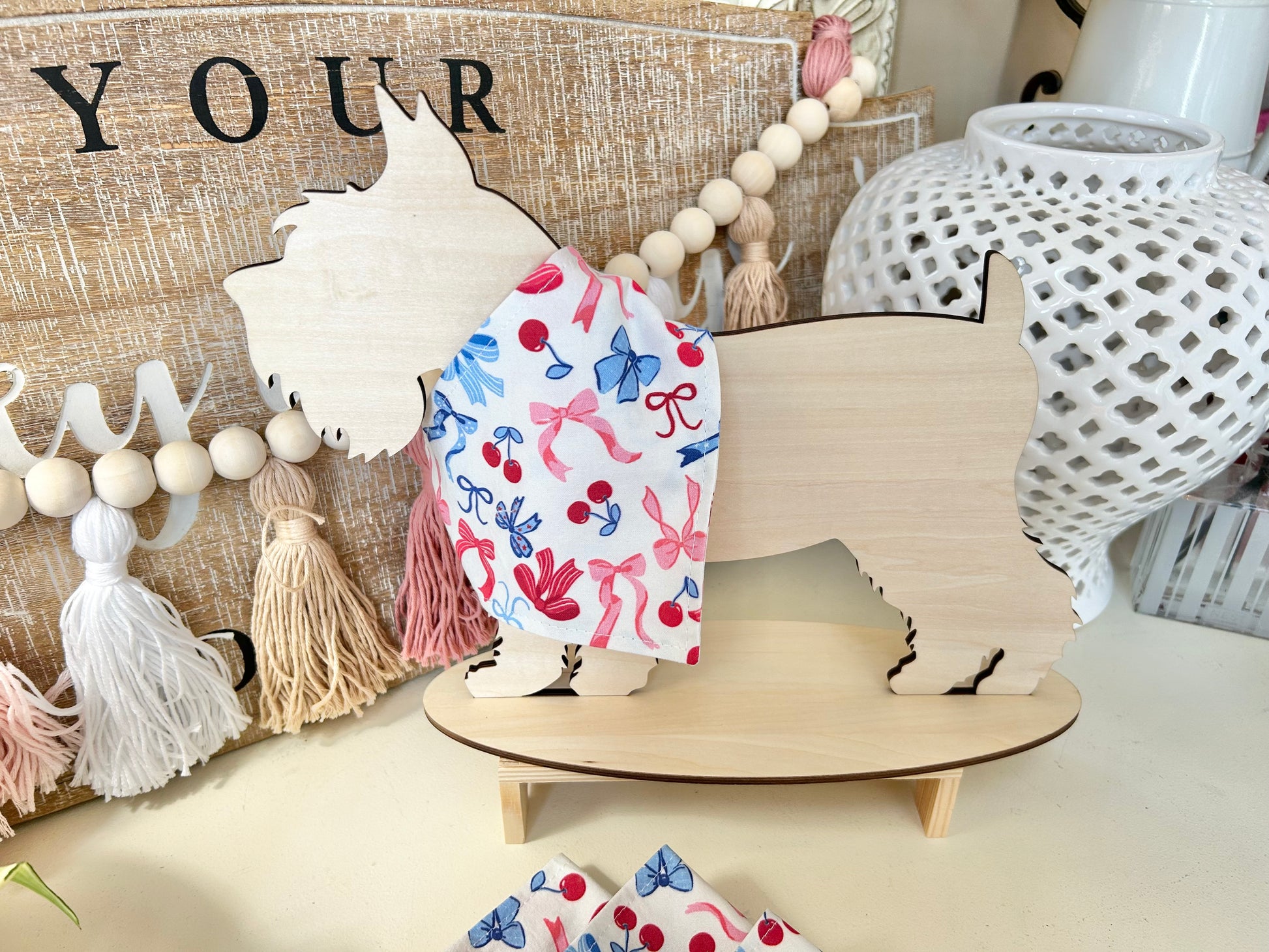 Bows & Cherries Red, White, & Blue