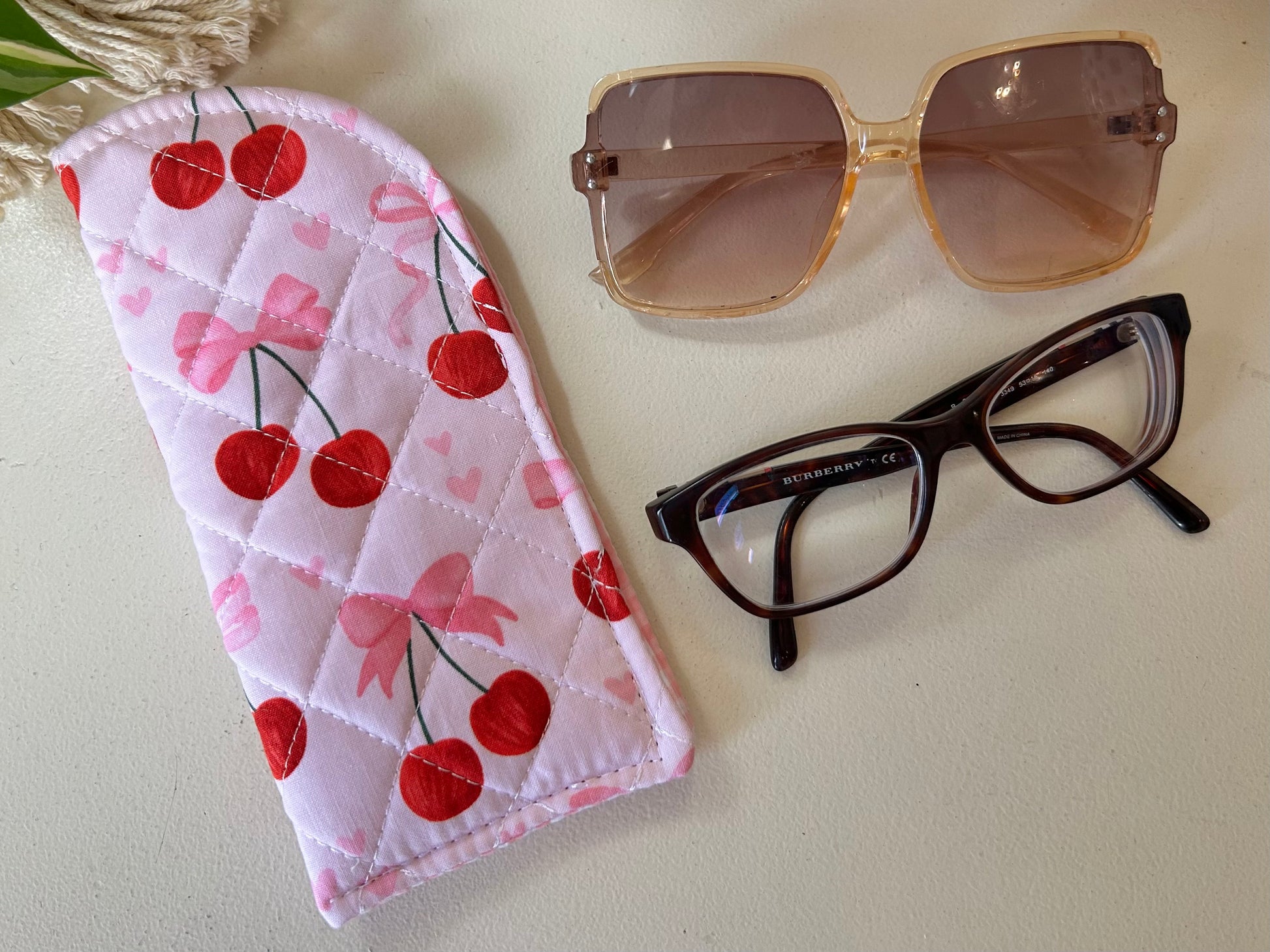 Eyeglasses Case -Cherries & Bows