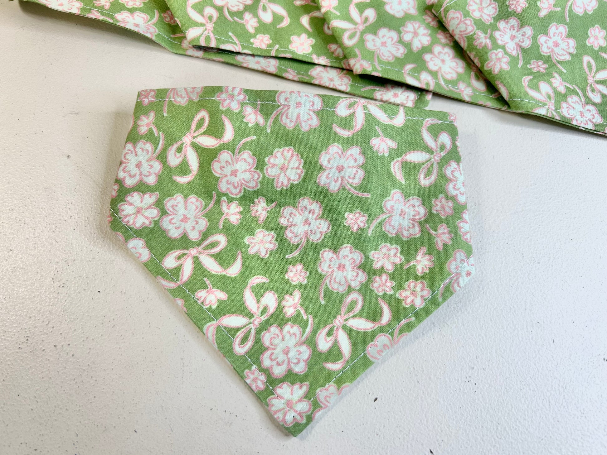 Green with Pink Bows & Flowers
