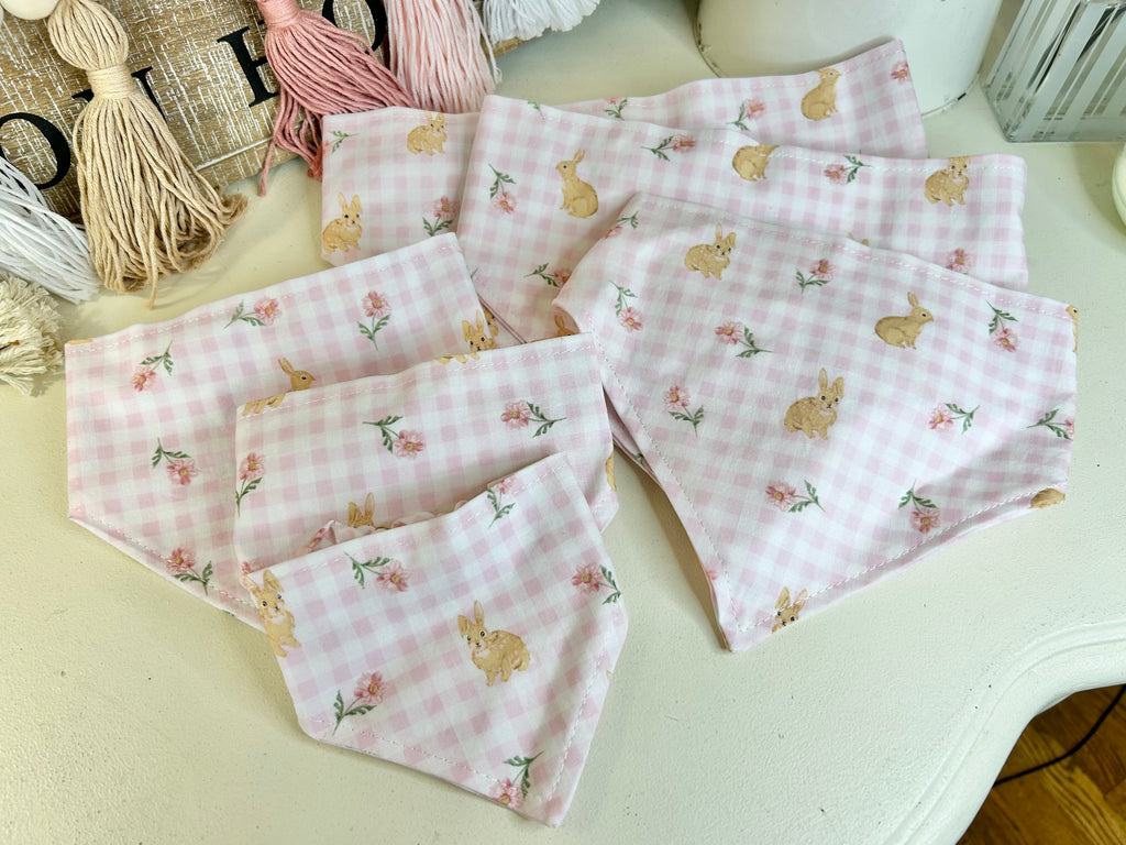 Bunnies & Pink Flowers