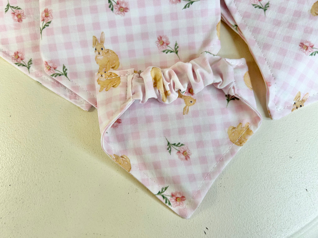 Bunnies & Pink Flowers