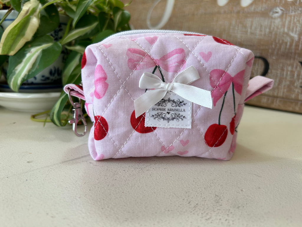 Charm Bag-Cherries & Bows Limited Quantity
