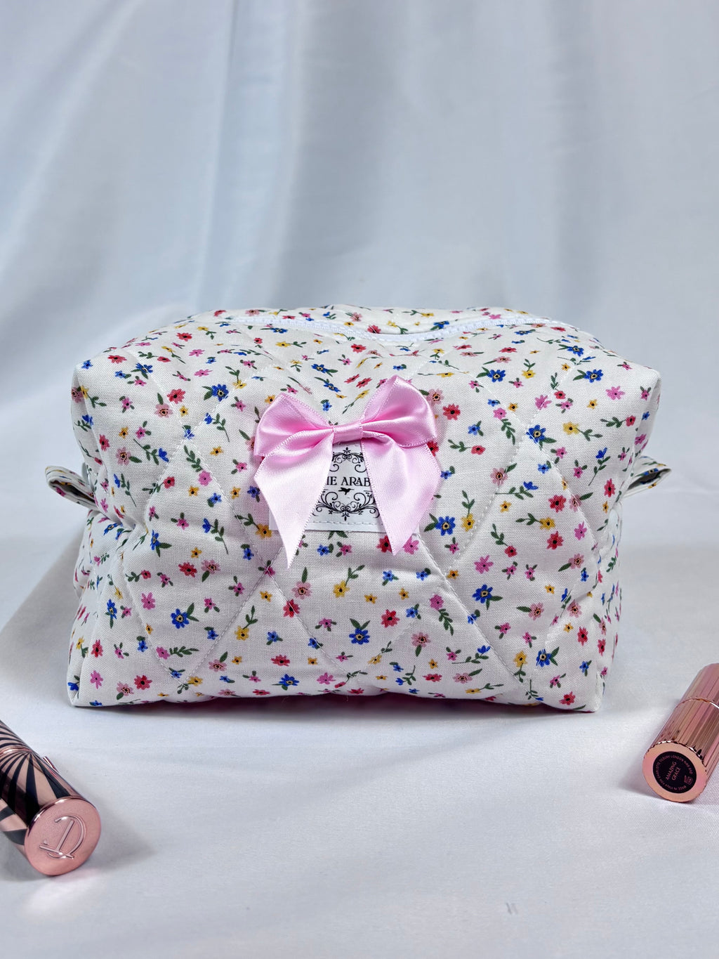 Summer Meadows Makeup Bag (Pink Gingham)