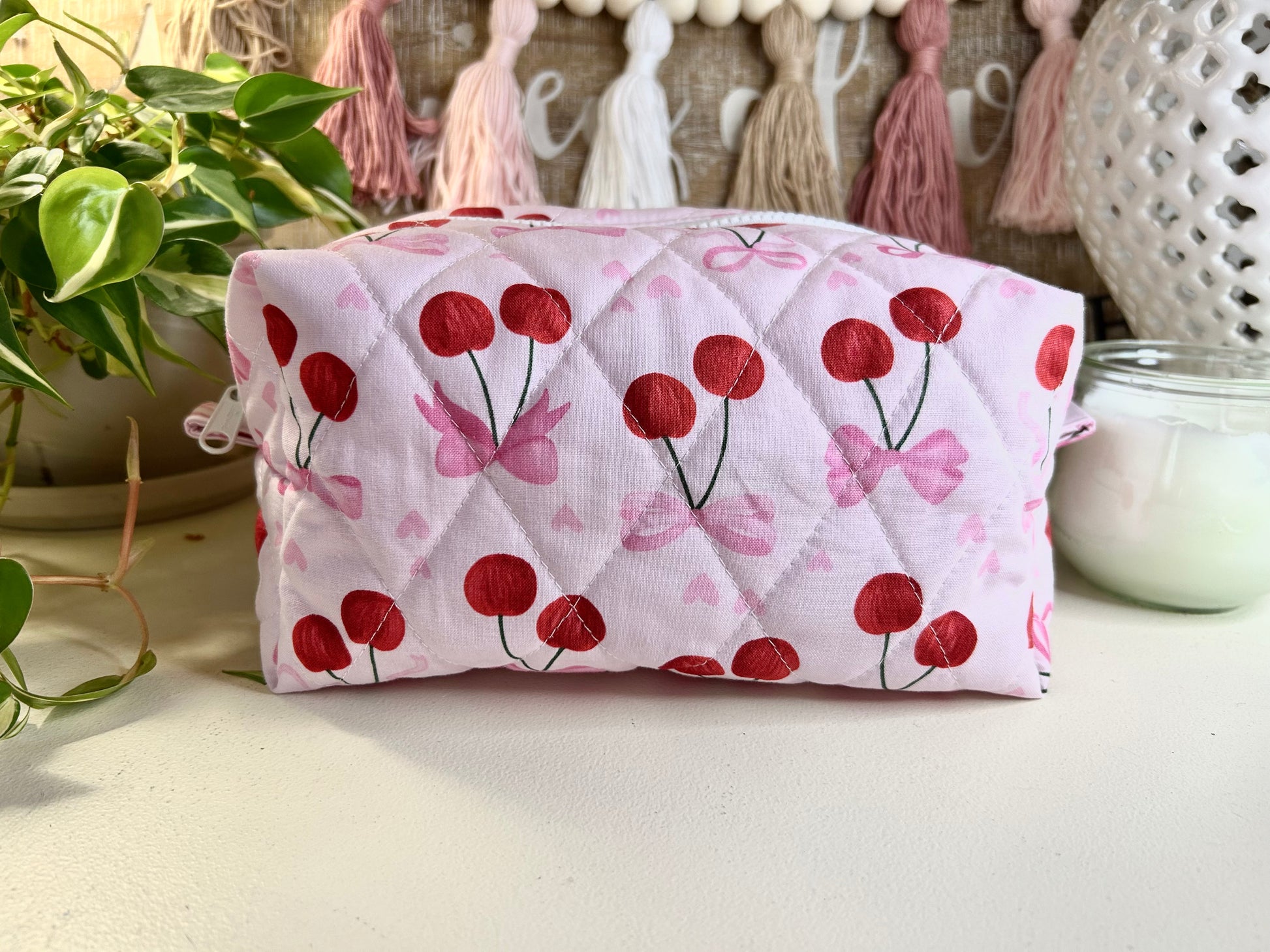 Trousse de maquillage - Cerises et Nœuds (Édition limitée)