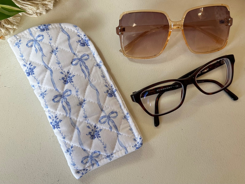 Eyeglasses Case - Blue Ribbons & Bows