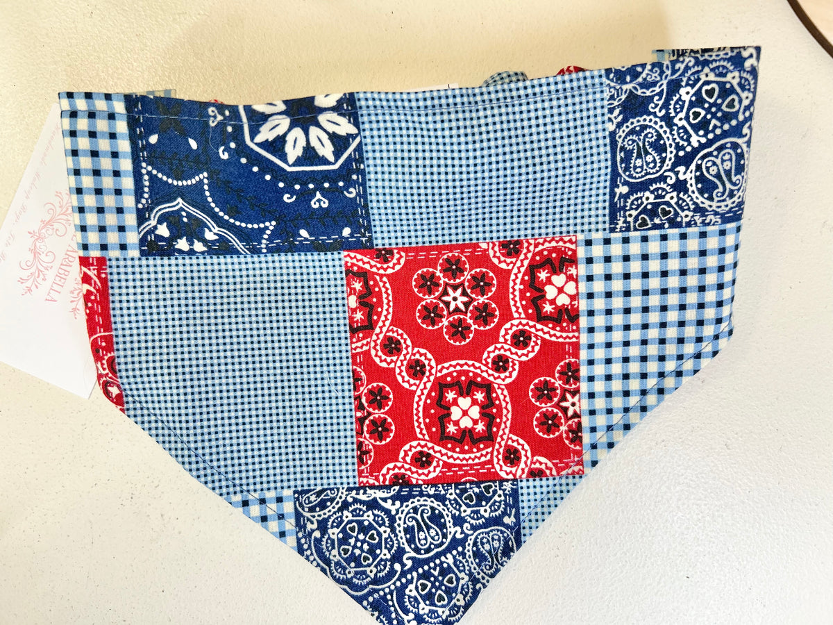 Blue & Red Western Bandana