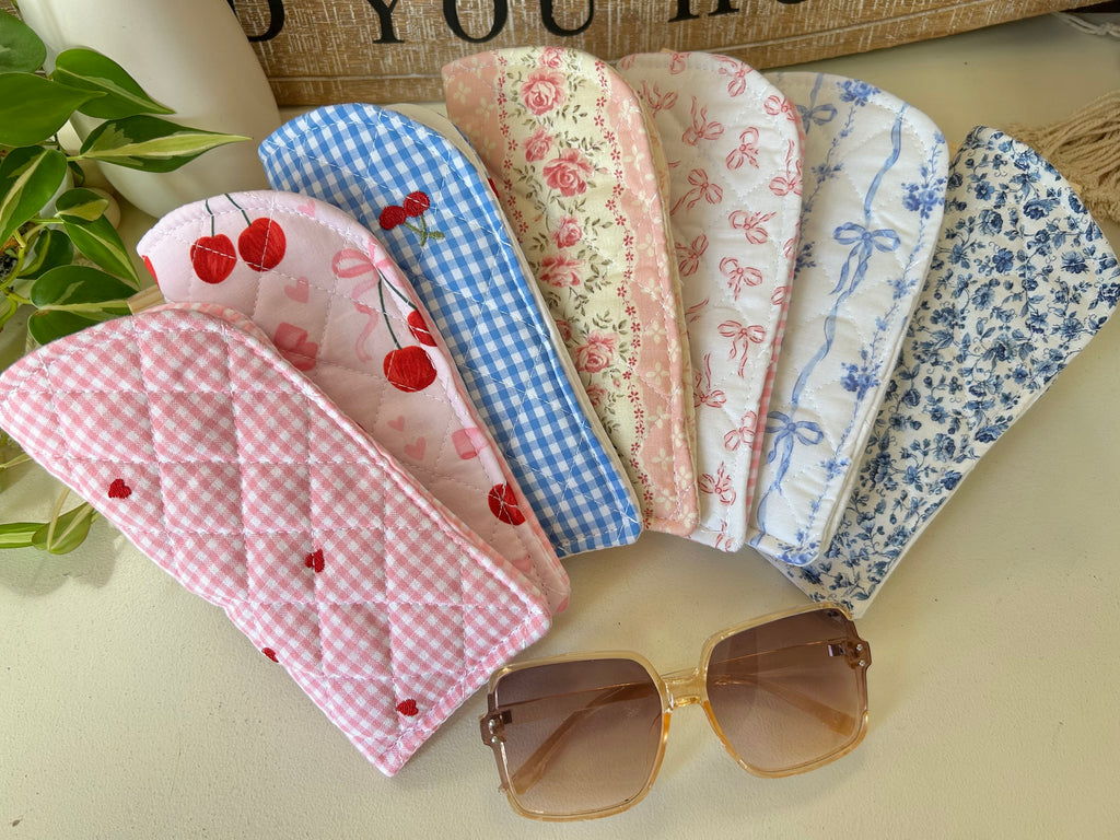 Eyeglasses Case -Coquette Pink Bows