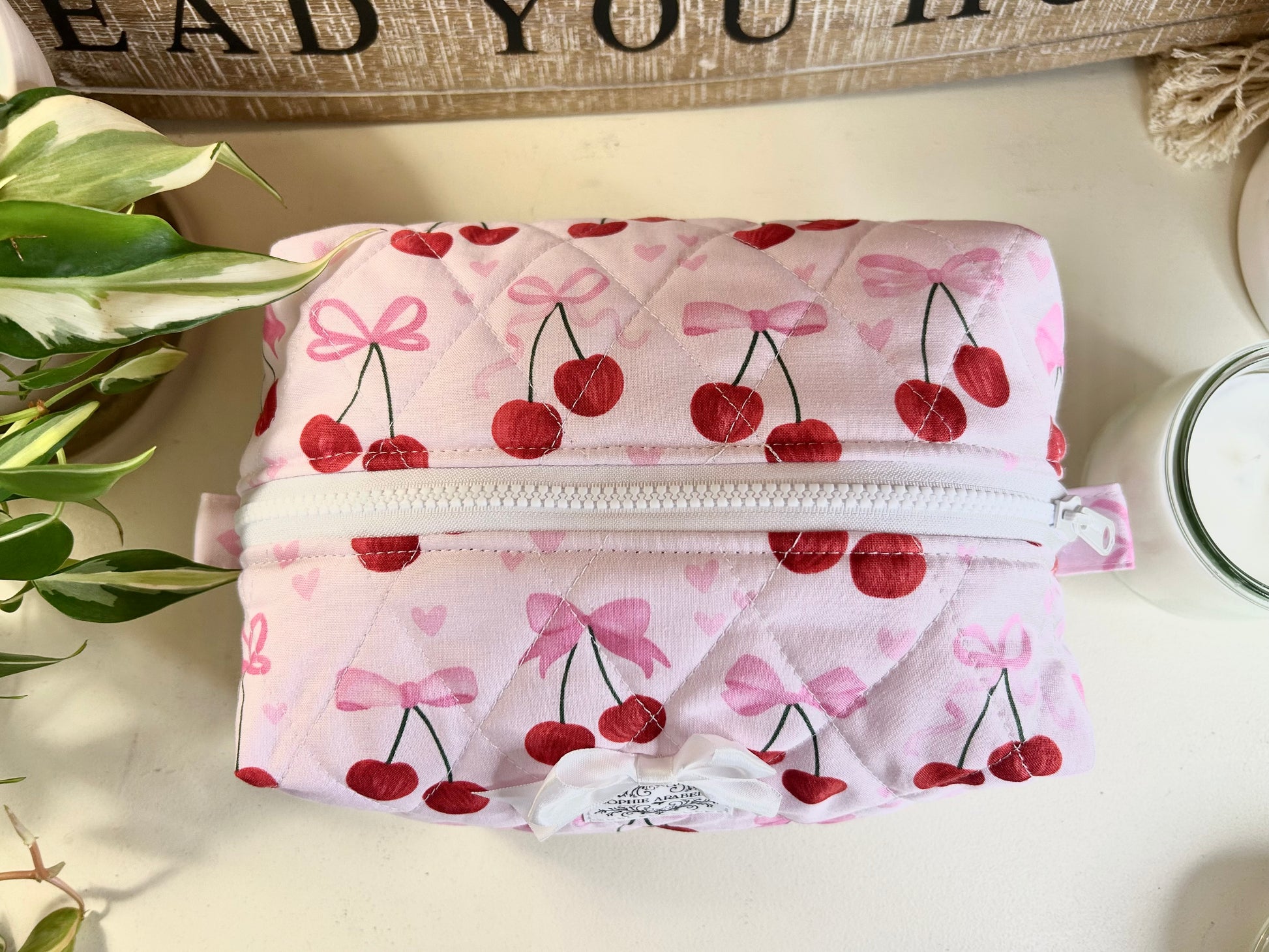 Trousse de maquillage - Cerises et Nœuds (Édition limitée)