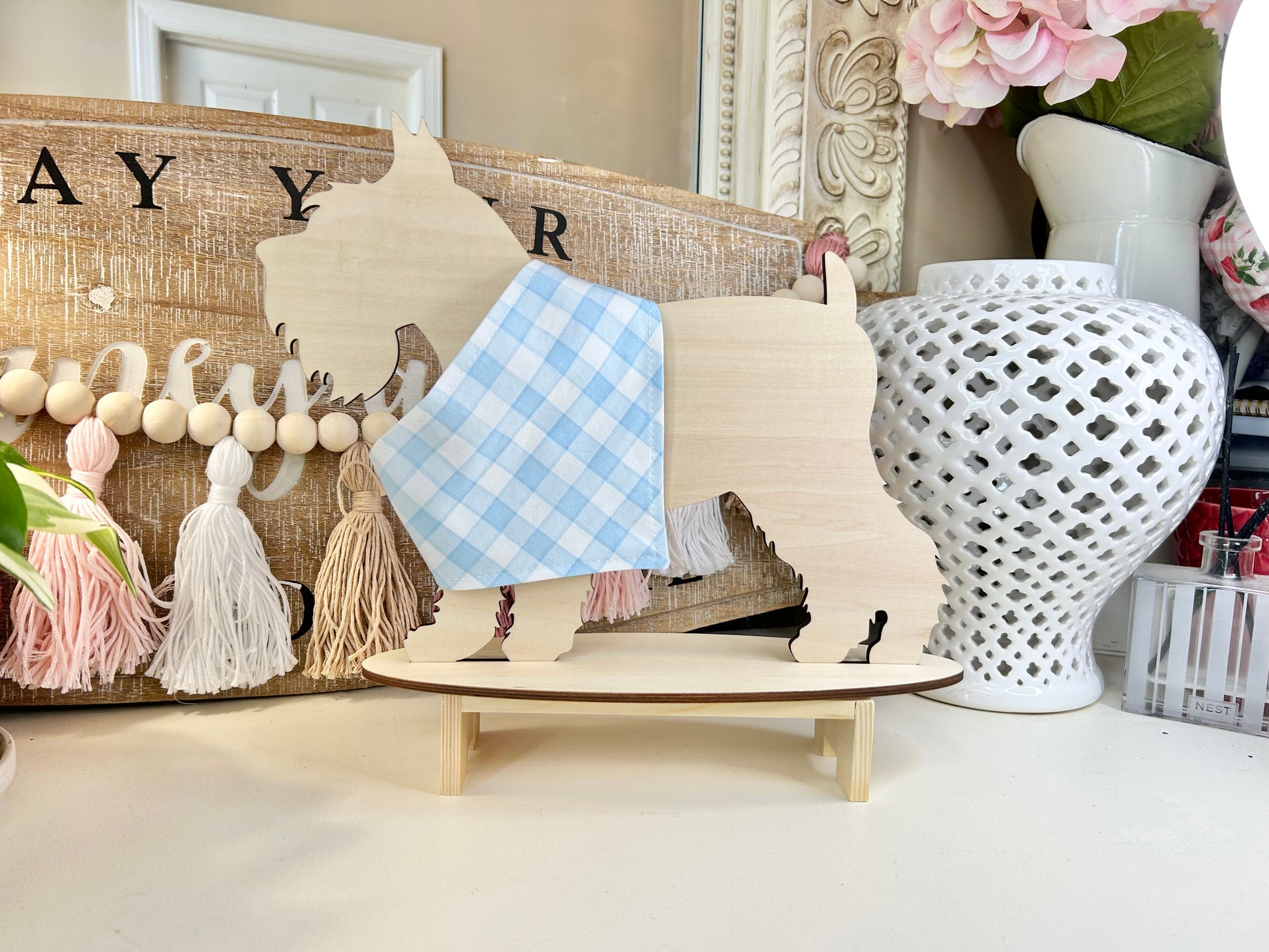 Light Blue & White Gingham