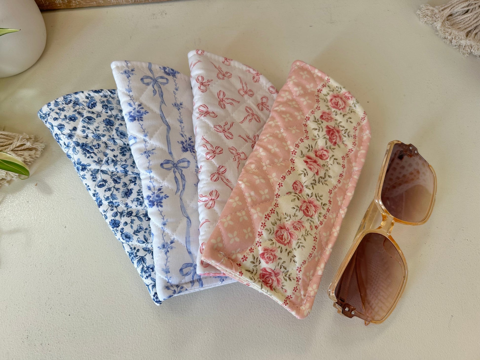 Eyeglasses Case - Blue Ribbons & Bows