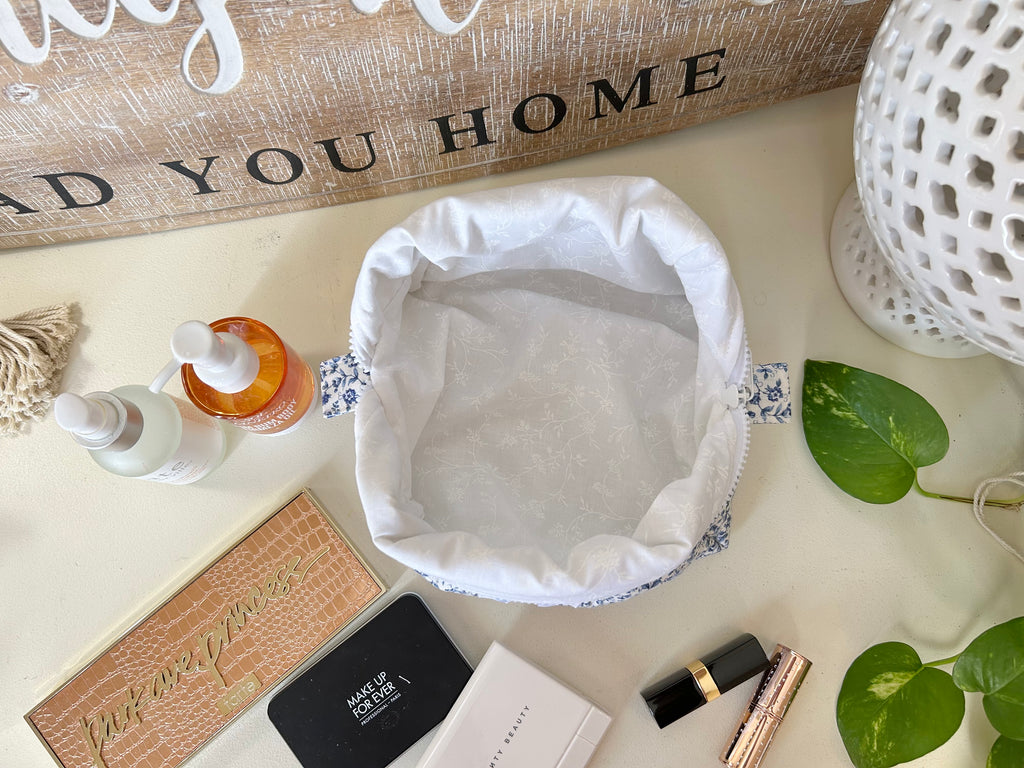 Emmy Blue Makeup Bag