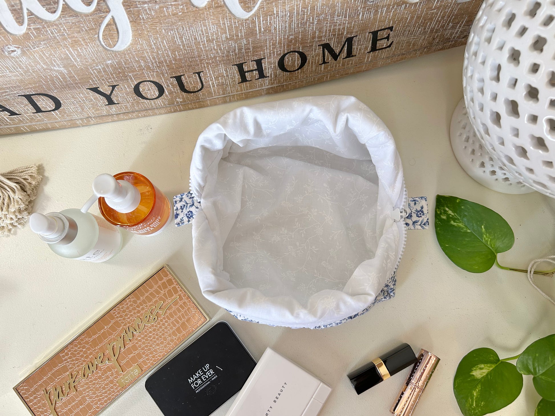 Emmy Blue Makeup Bag