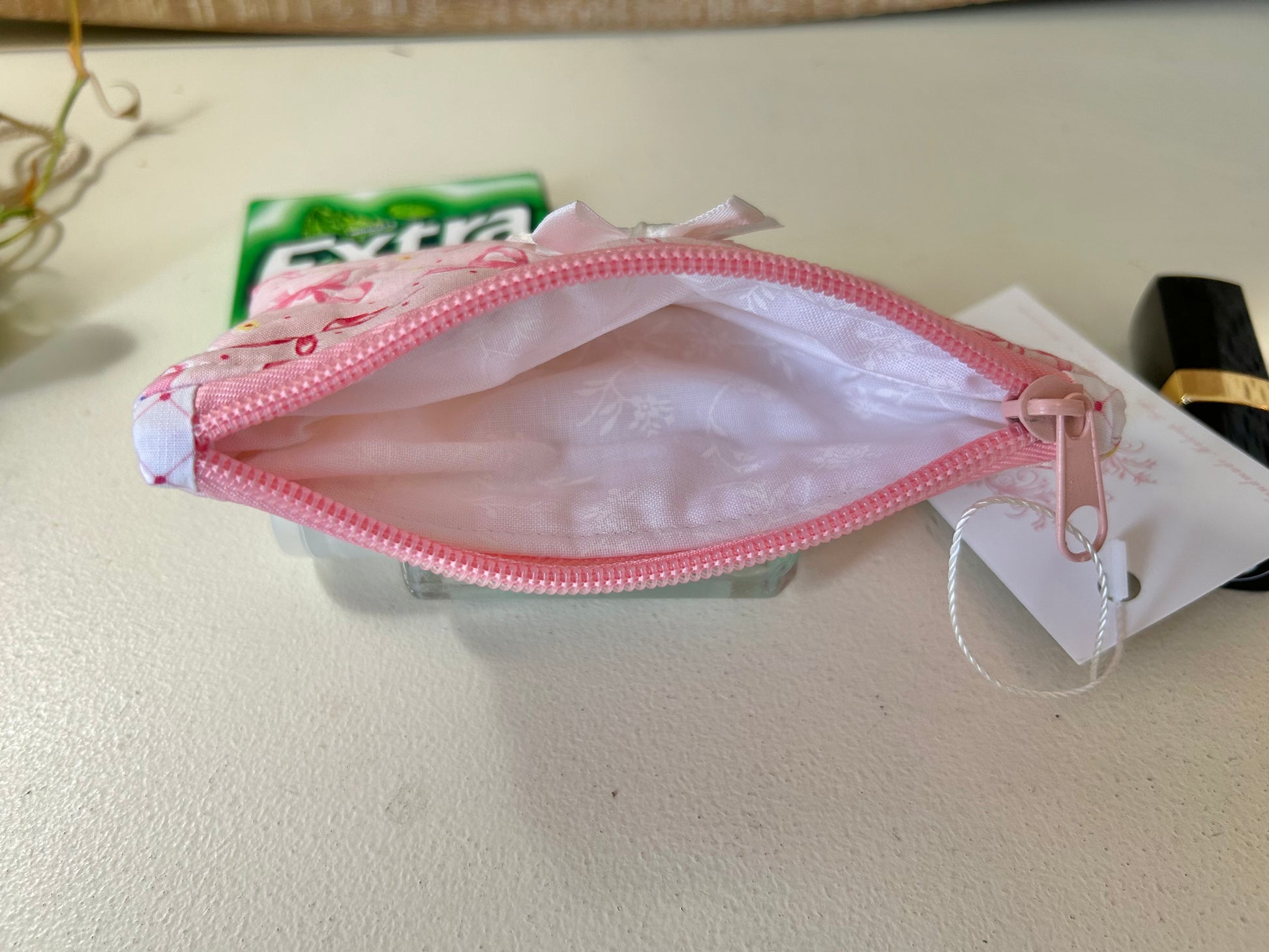 Pink Bows Zippered Wallet