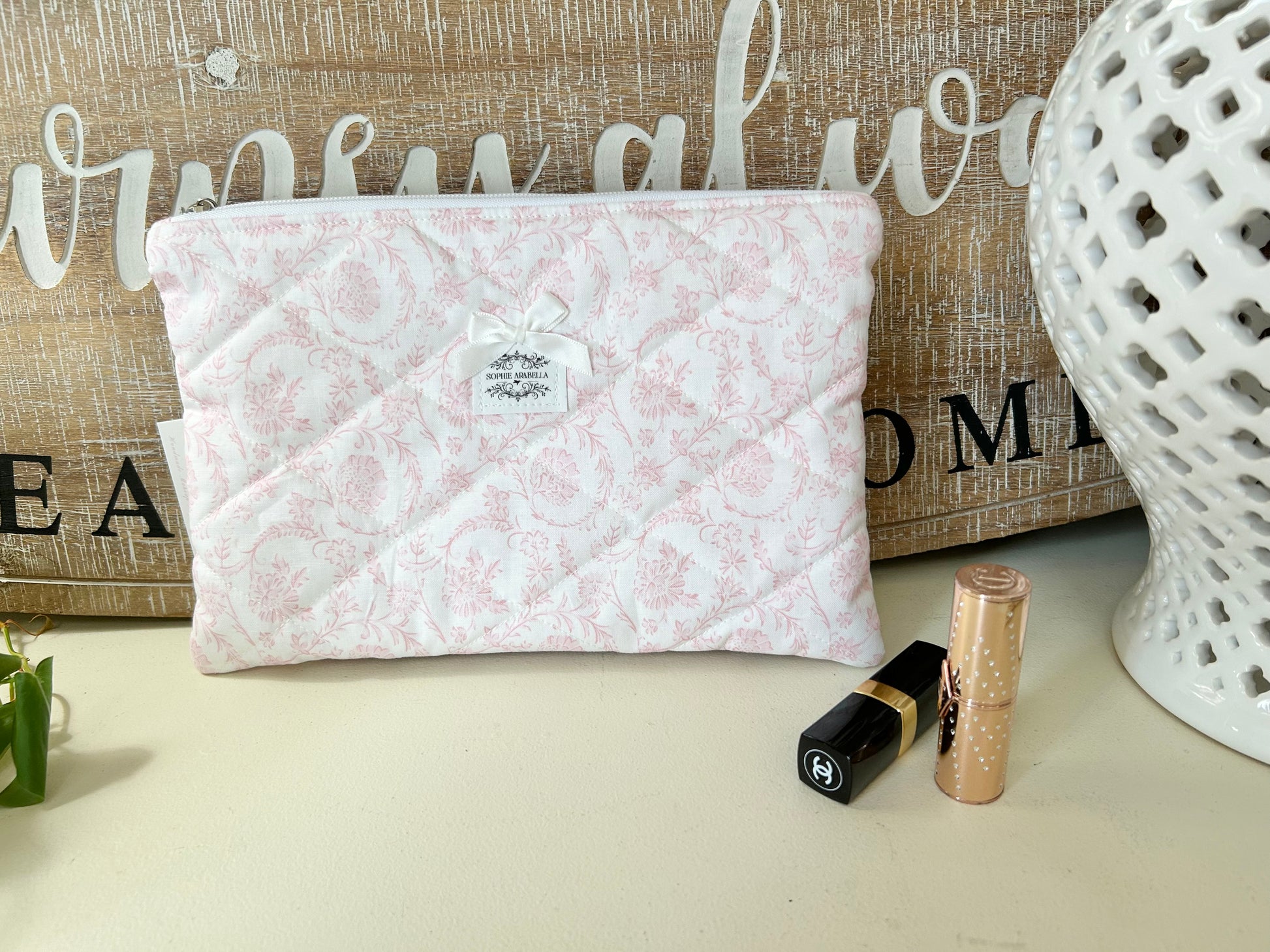Bella Pink Cosmetic Pouch