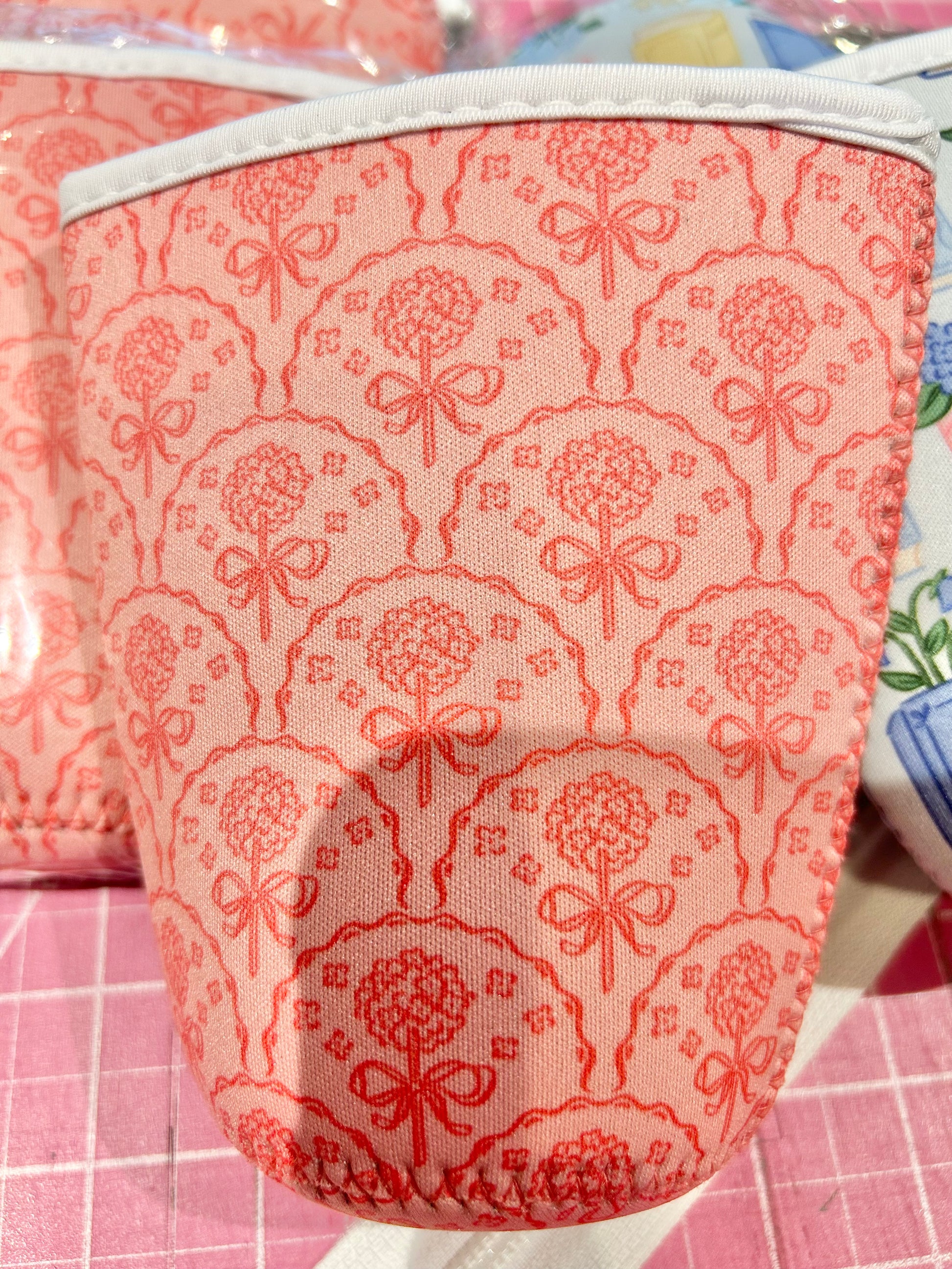 Cup Sleeve - Pink Hydrangeas