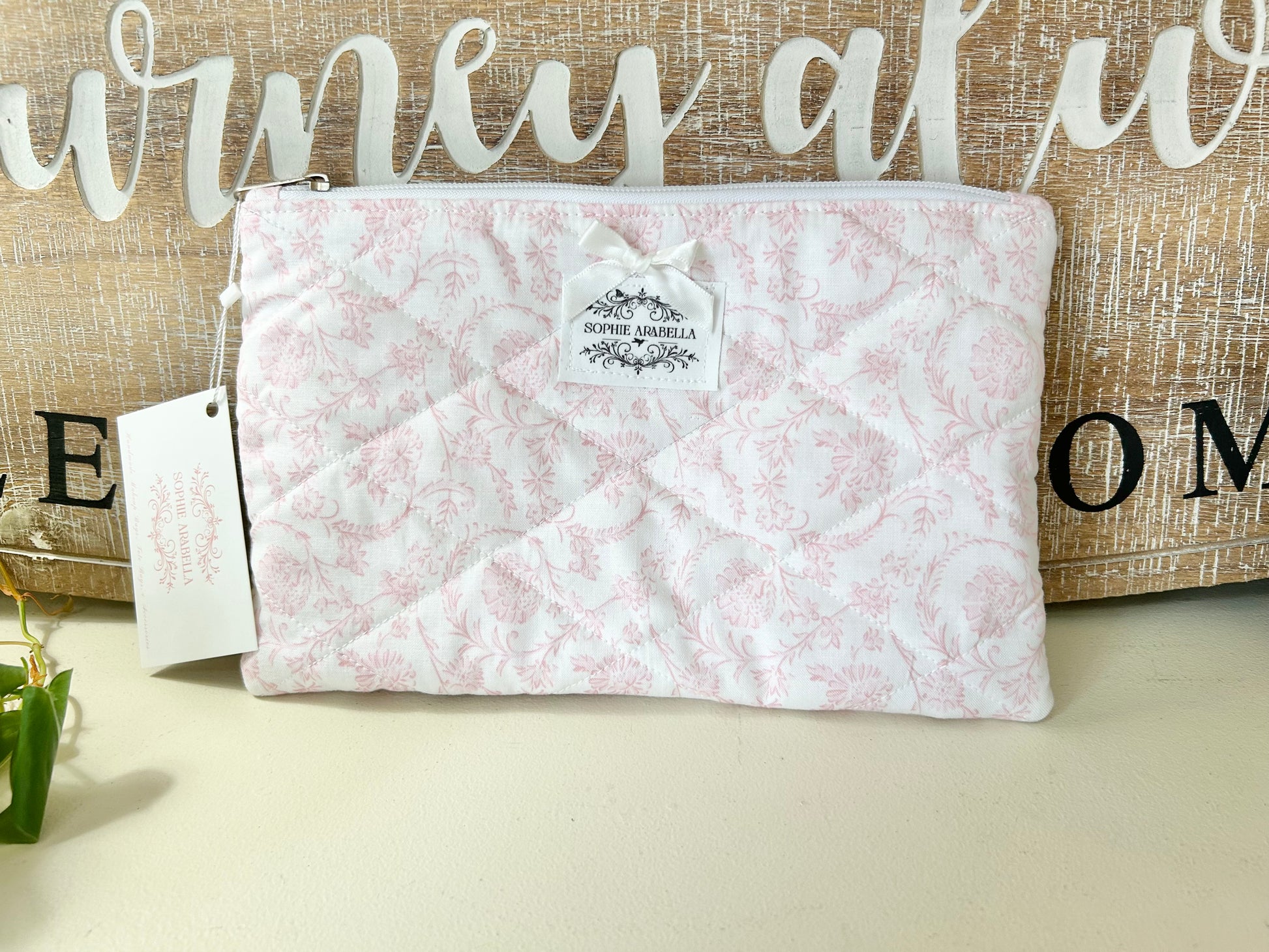 Bella Pink Large Cosmetic Bag