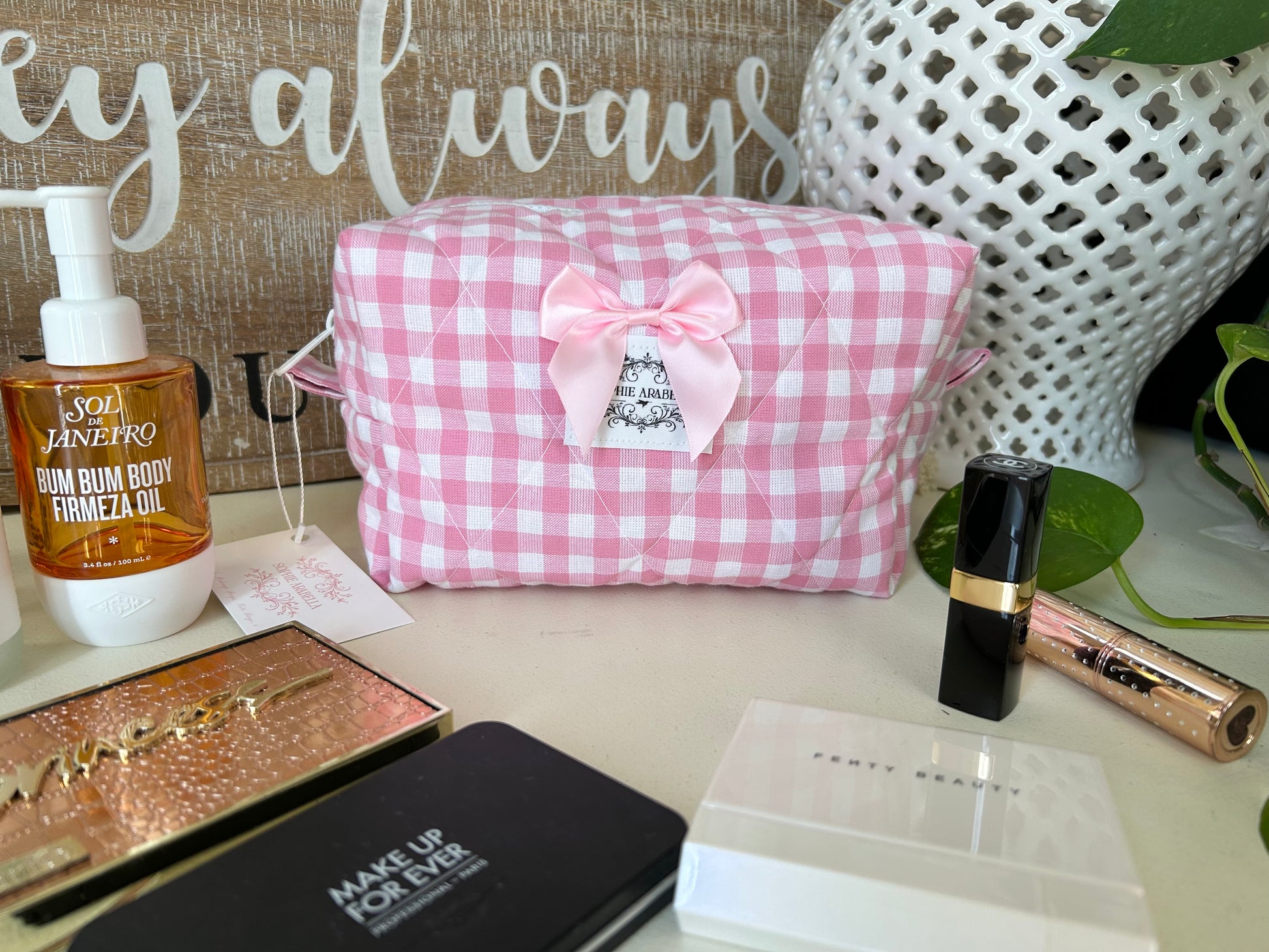 Pretty in Pink Makeup Bag