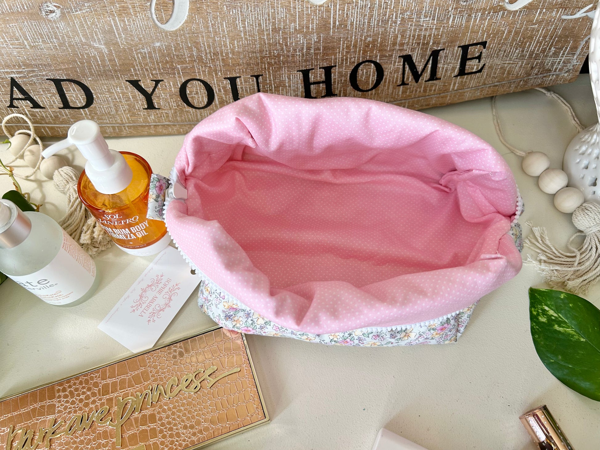 Chloe Floral Makeup Bag