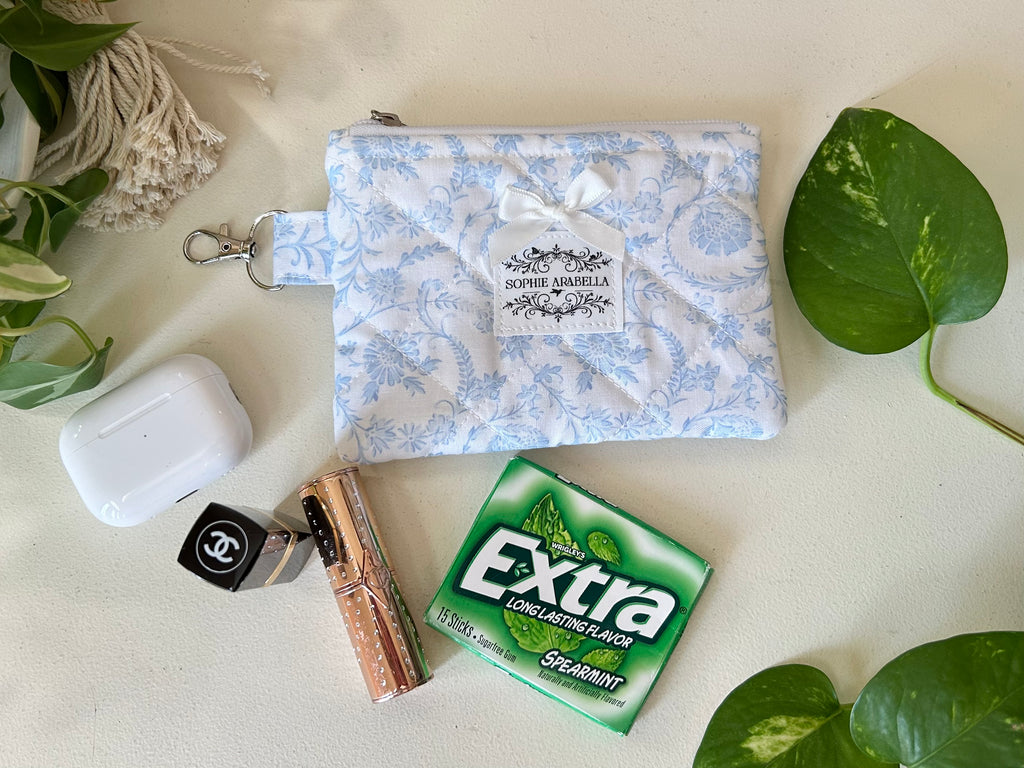 Bella Blue Zippered Wallet