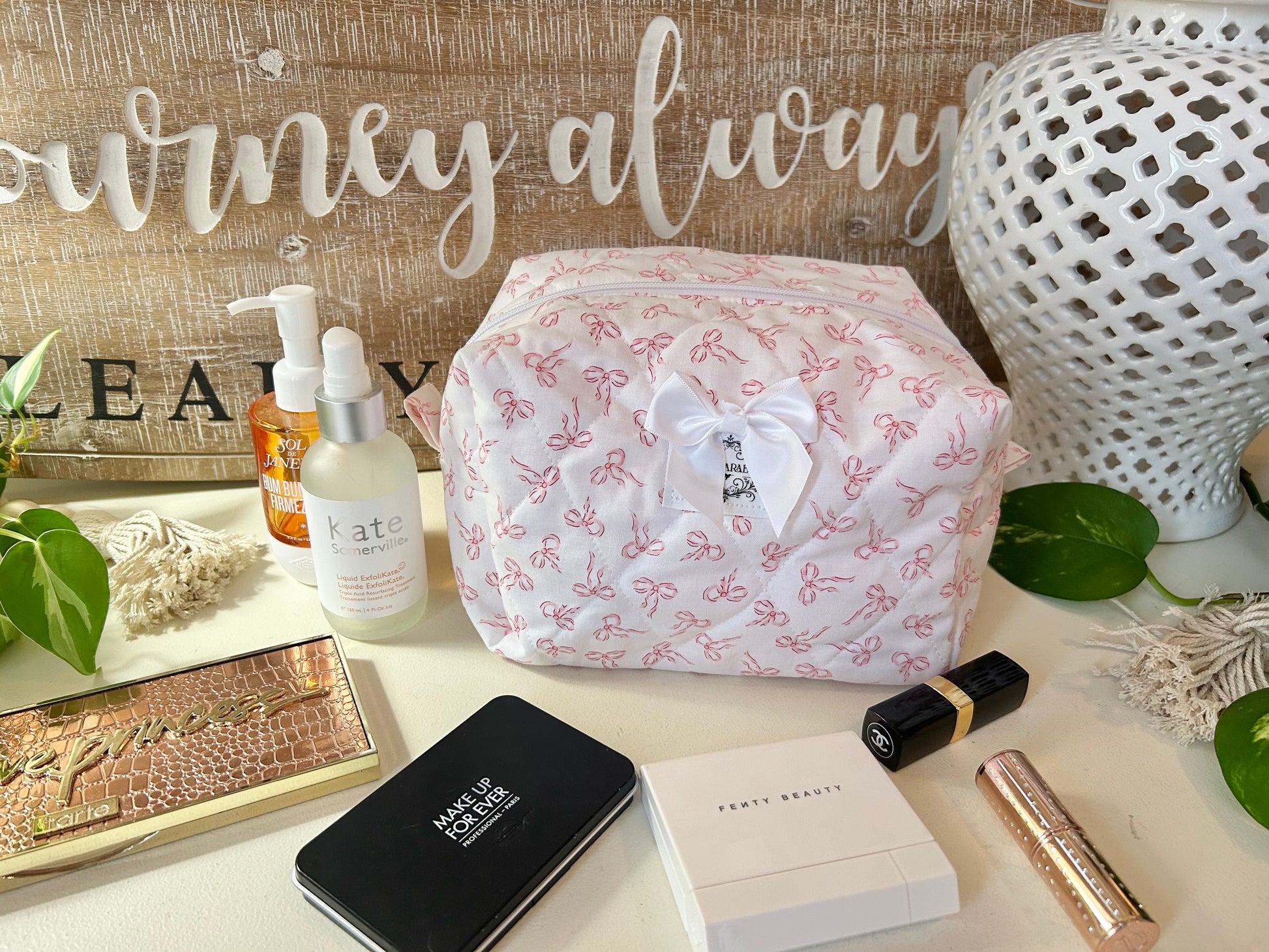 Coquette Bows Makeup Bag