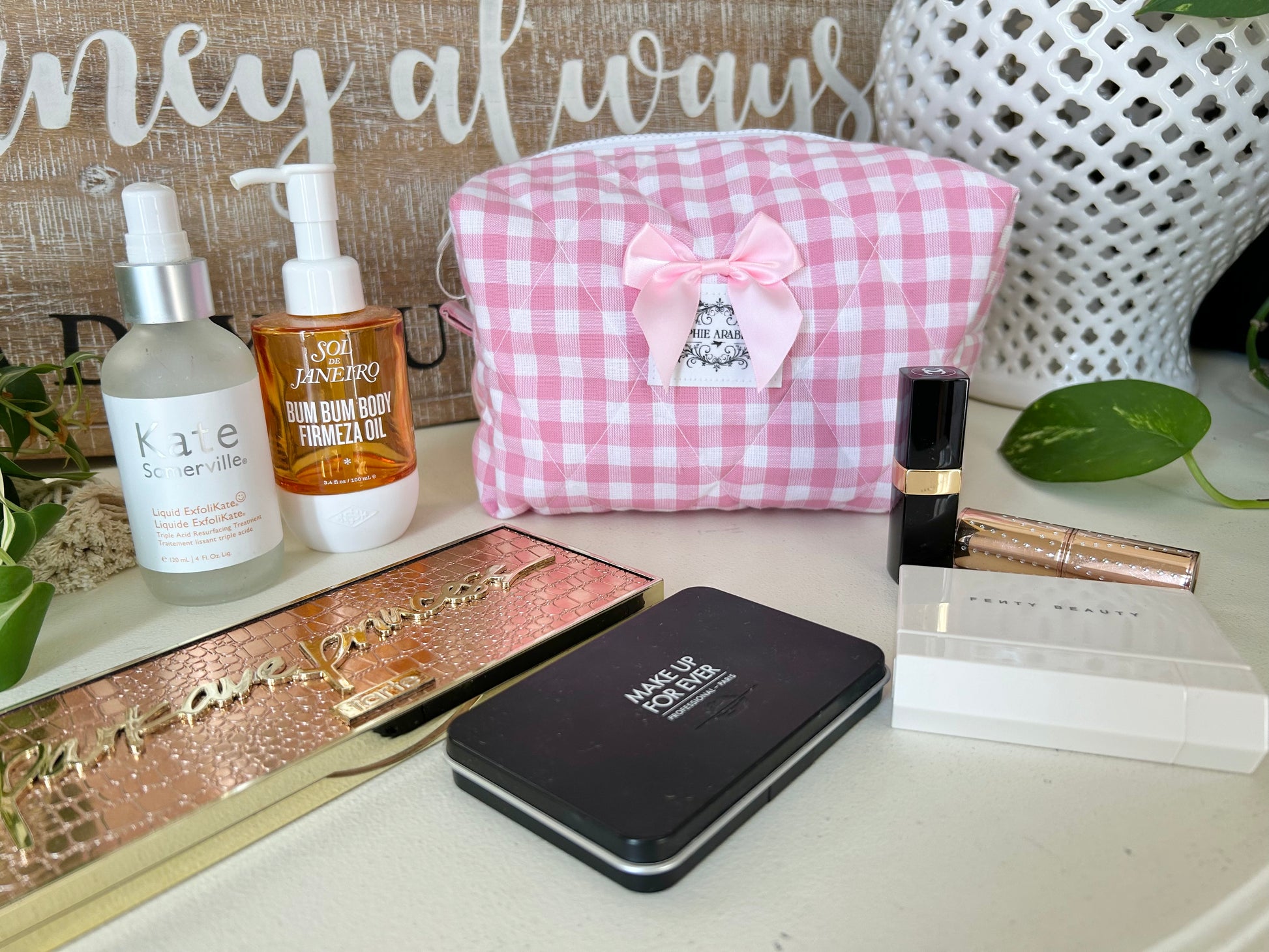 Pretty in Pink Makeup Bag