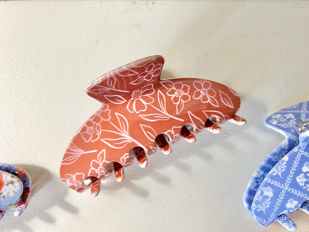 Terracotta Hair Claw Clip