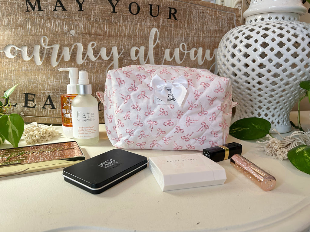 Coquette Bows Makeup Bag