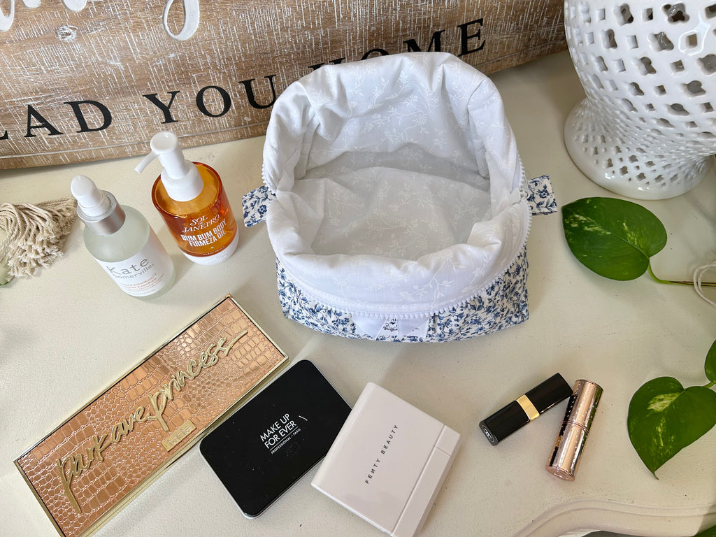 Emmy Blue Makeup Bag