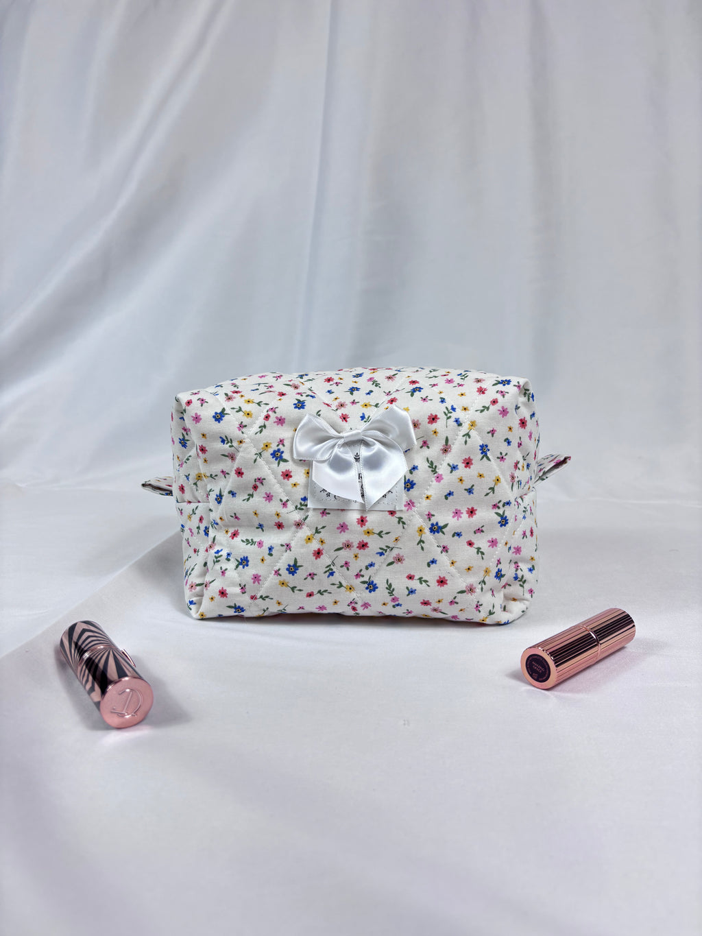 Summer Meadows Makeup Bag (Blue Gingham)