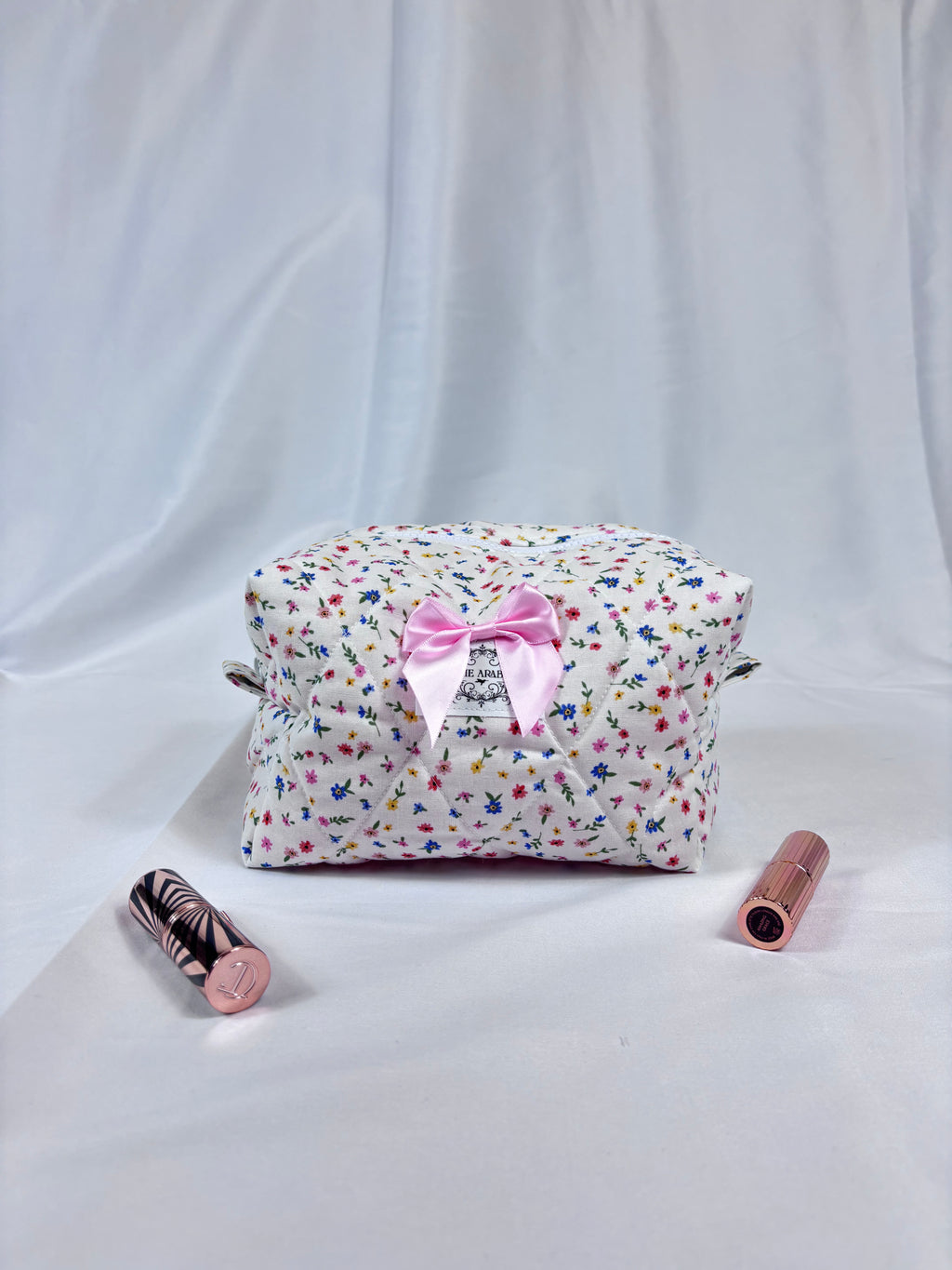 Summer Meadows Makeup Bag (Pink Gingham)