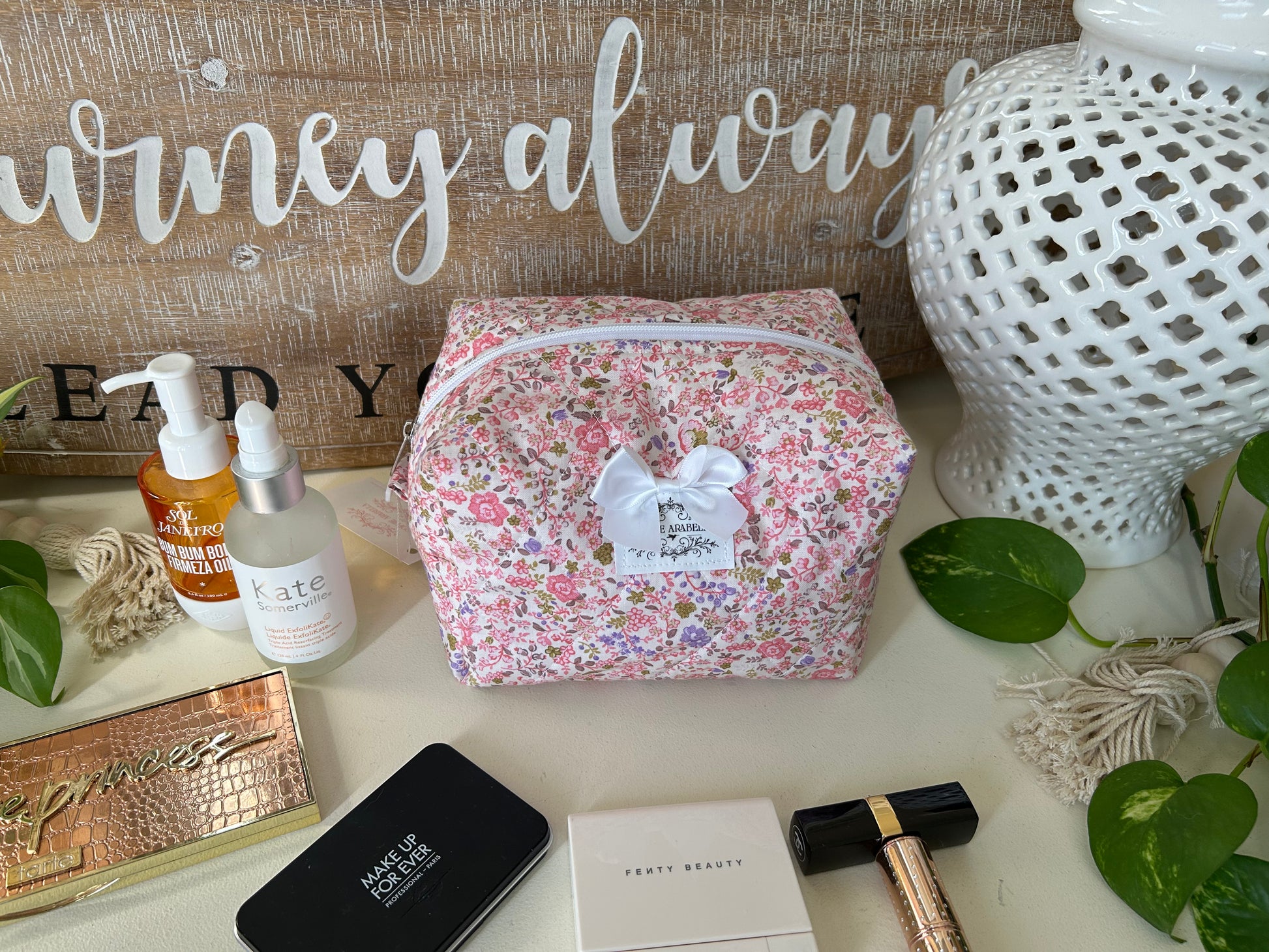 Lucy Pink Makeup Bag