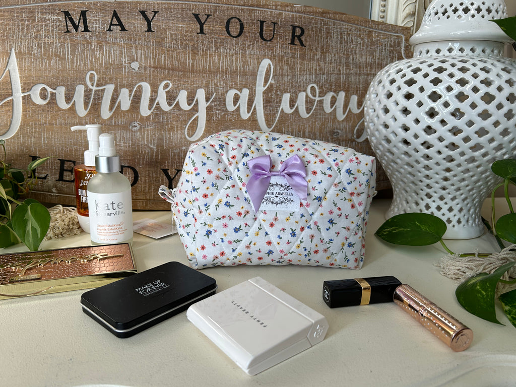 Summer Meadows Makeup Bag (Purple Gingham)
