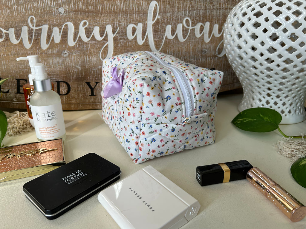 Summer Meadows Makeup Bag (Purple Gingham)