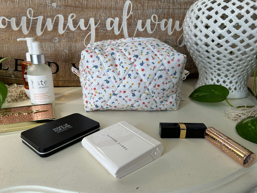 Summer Meadows Makeup Bag (Purple Gingham)