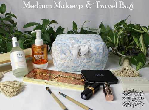 Bella Blue Makeup Bag