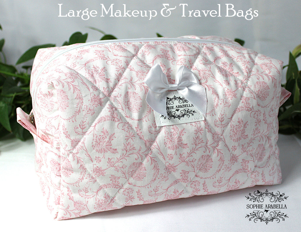 Makeup Bags - The Bella Pink Collection - Carry It All!