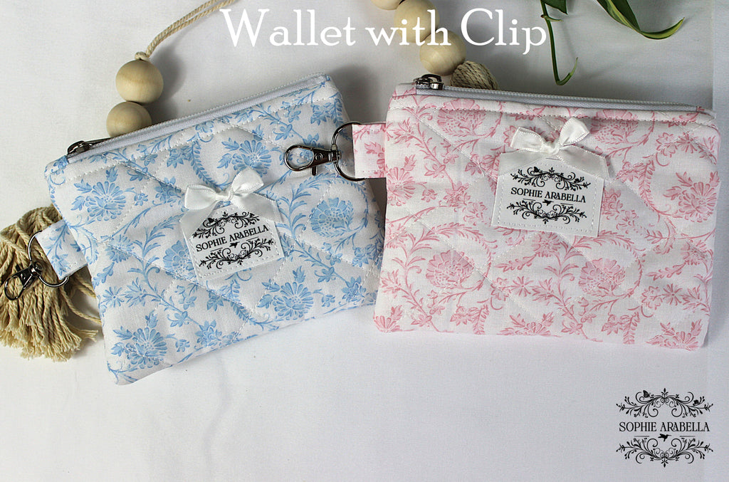 Bella Blue Zippered Wallet