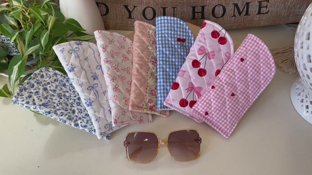 Eyeglasses Case - Blue Ribbons & Bows